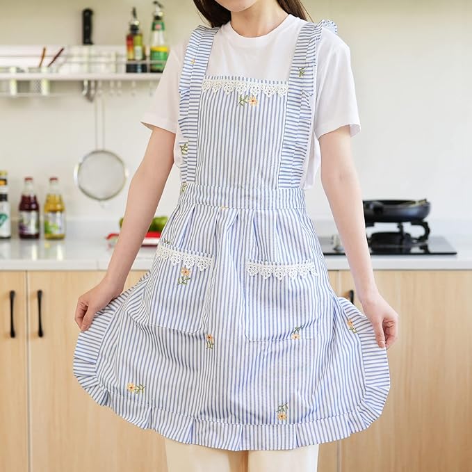 Funny Aprons for Women with Pockets, Kitchen Cooking Grilling Bbq Cute Chef Apron, Mothers Day Birthday Gifts for Women