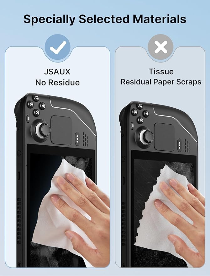 JSAUX 50 Pack Microfiber Cleaning Cloth (6 x 6 in), for Switch 2| Eye Glass Disposable Clean Cloth| Safe for Lens, Eyeglasses, Glasses, Screens, Camera, iPad, iPhone, Phone, Steam Deck, TV Screen