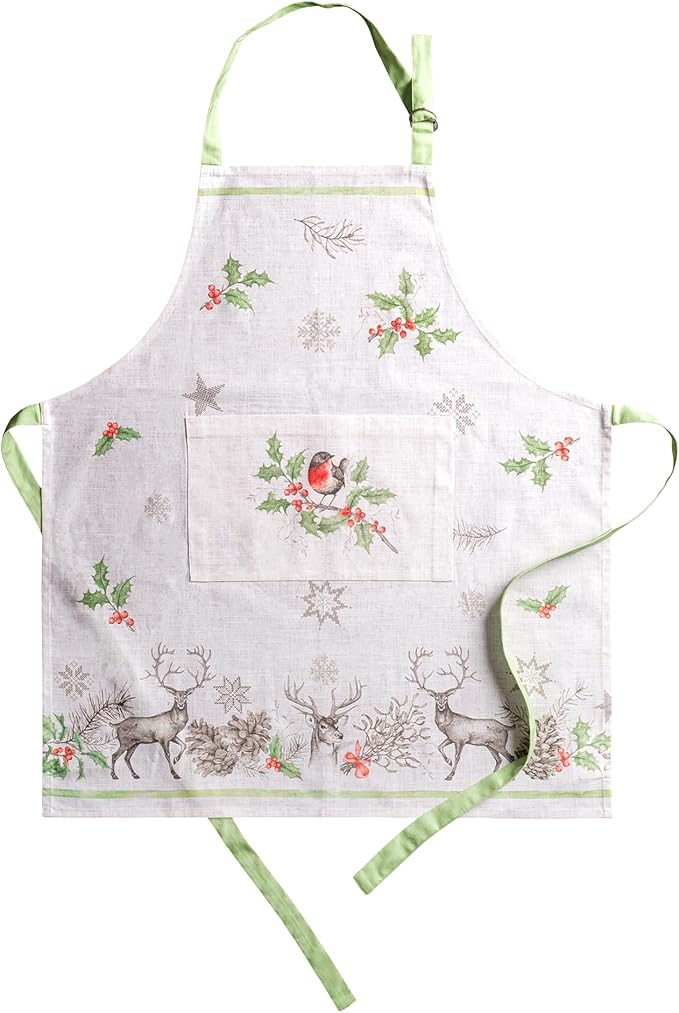 Maison d' Hermine 100% Cotton Apron for women with Pocket Kitchen Chef Apron for Men Cooking Mothers Day Gifts