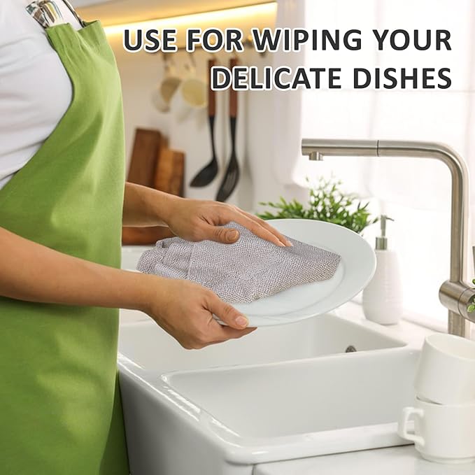 YoulerTex Reusable Cleaning Cloths Microfiber Towel: 50 Pack Washable Tear Away Cleaning Towels Roll - 12× 12 Absorbent Rags Drying Dishcloths for Kitchen House Car (20, White Cup Pattern)