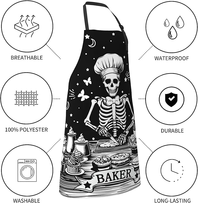 Funny Apron Polyester Grooming Aprons with Pocket for Cooking Kitchen Grilling Adults