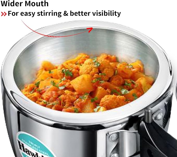 Hawkins 2.5 Litre Triply Stainless Steel Pressure Cooker, Inner Lid Cooker, Silver (HSST25)