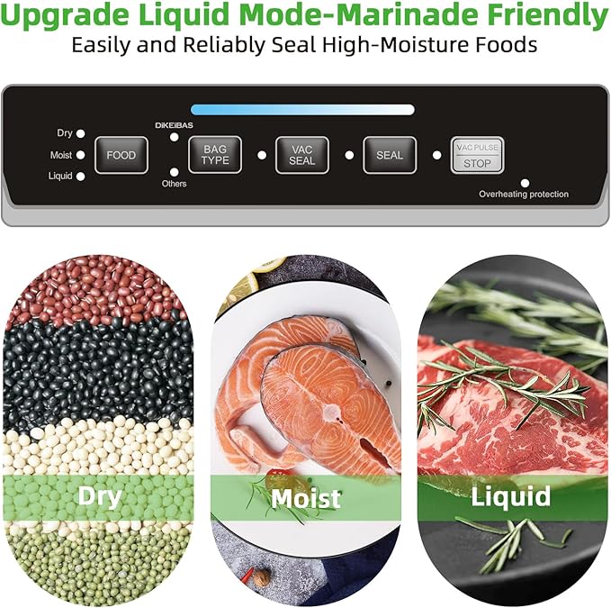 Vacuum Sealer Machine | Powerful 85kPa Suction | Bags and Cutter Included | Compact One-Touch Automatic Food Sealer with External Vacuum System | Preserve Freshness, Prevent Freezer Burn