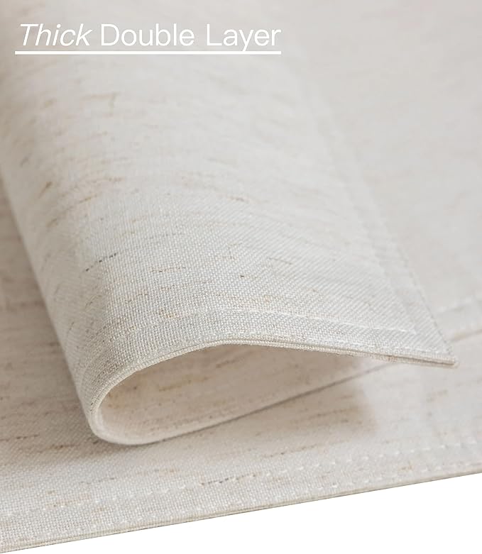 Cloth Dining Table Mats for 6 Machine Washable Cream Water Repellent Plate Placemats Dining Room Table Decorations 12x18 Inch