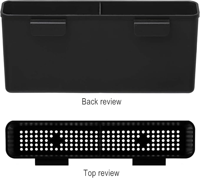 iPEGTOP Cutlery Utensil Silverware Drying Rack Basket Holder with Hooks - Flatware Storage Solution for Kitchen Dish Drainer Dish Drying Rack, Black