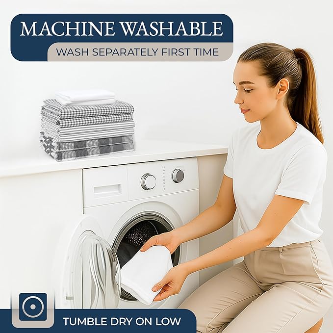 LANE LINEN Kitchen Towels and Dishcloths Sets - 20 Pc Kitchen Essentials for New Home, Heat Resistant Oven Mitts & Pot Holder, Absorbent Flour Sack Dish Towels- Grey