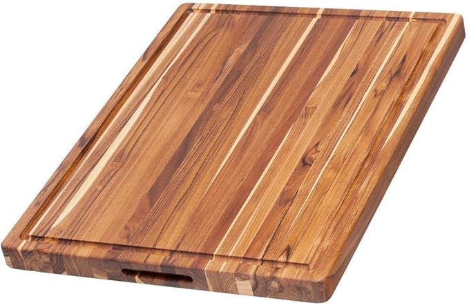 Teakhaus Cutting Board - Large (L) Wood Cutting Board with Juice Groove - Holiday Gift Ideas for Men and Women - Gift-Ready, Reversible, Edge Grain Wood, Knife Friendly - FSC Certified