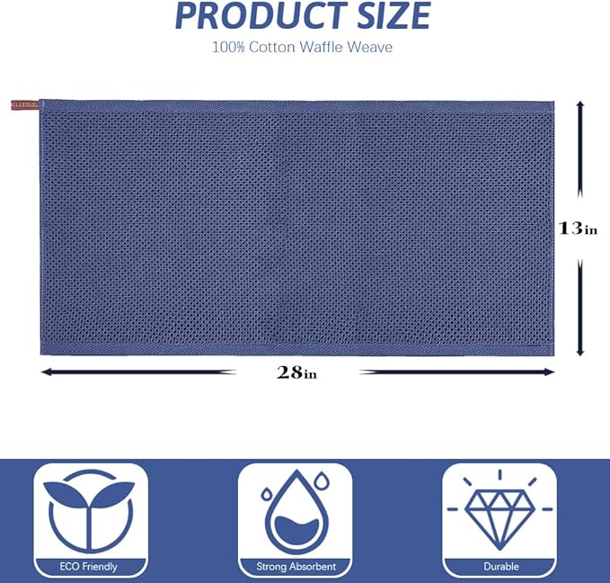 Nialnant 6 Pack Kitchen Towels,Large 100% Cotton Hand Towels,Absorbent Dish Towels for Drying Dishes-13x28 Inches,Multi Color