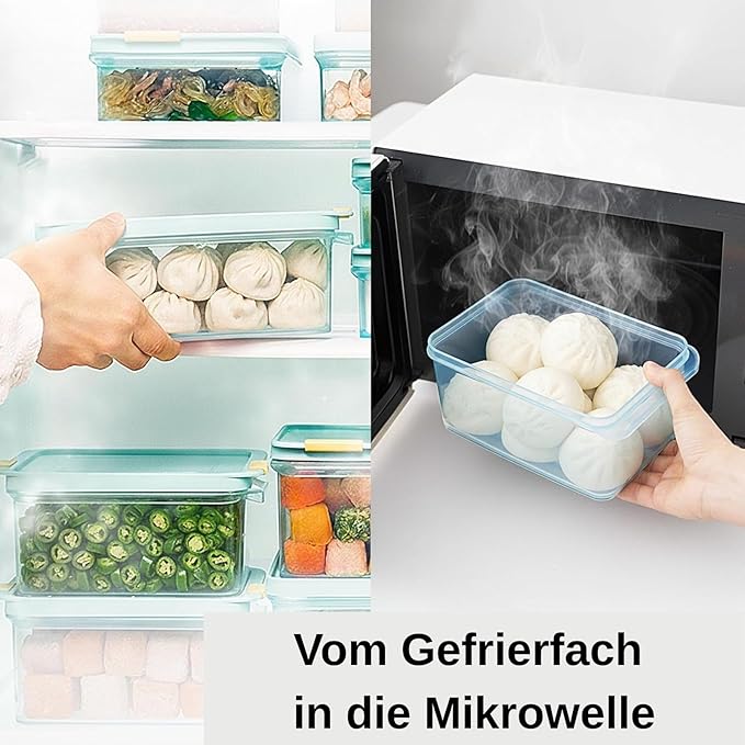 LocknLock HFL105 Freezer Fit Plastic Food Storage Container with Lid for Kitchen, Lunch, Meal Prep, and Leftovers, BPA-Free, Airtight, Leakproof, Microwave, Dishwasher-Safe, 2.2L
