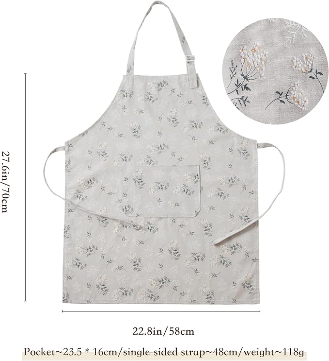 Japanese Kitchen Apron for Women & Men,Adjustable Chef Apron with Pocket,Unisex Apron for Home,BBQ,Garden