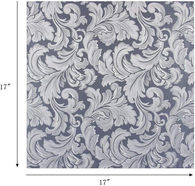 EHouseHome Damask Jacquard Cloth Napkins Waterproof Spillproof Polyester Fabric Napkins Stone Blue, Set of 12, 17 x 17 Inch