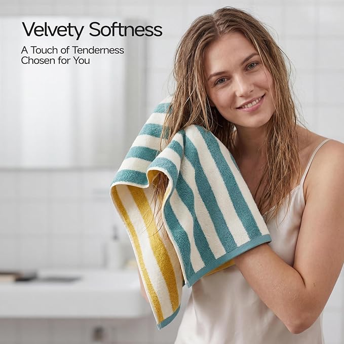 REDKISS 3-Pack Premium Hand Towels, 28x12 Inches 100% Cotton Bath Towels, Ultra Soft and Highly Absorbent Towel for Bathroom, Gym, Hotel,and Spa