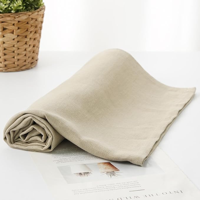 100% Linen Thick Bath Towels with Hanging Loop, 30 X 51 Inch Linen Beach Towel Luxury Lightweight Travel Bath Towel - Soft Dry Hair Towel for Bathroom Saunac Pool,Dark Apricot