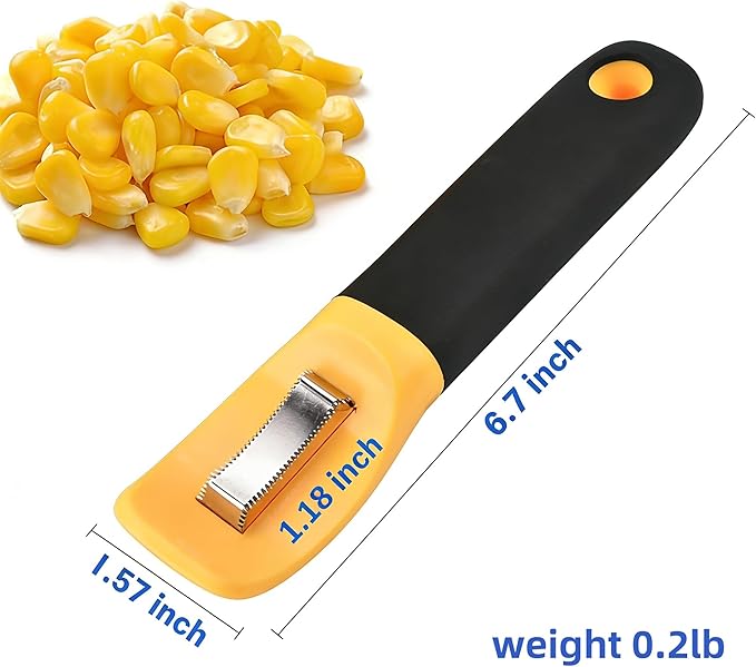 Vegetable Peeler with Container and Corn Peeler Set, peeling knife with storage box and 3 interchangeable blades in kitchen gadget.Fruits and veggie peeler with catcher, 2 Pieces