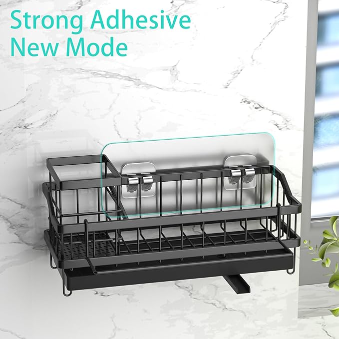 Sponge Holder for Kitchen Sink - Countertop Rustproof Stainless Steel, Kitchen Gadgets Accessories, Sink Caddy