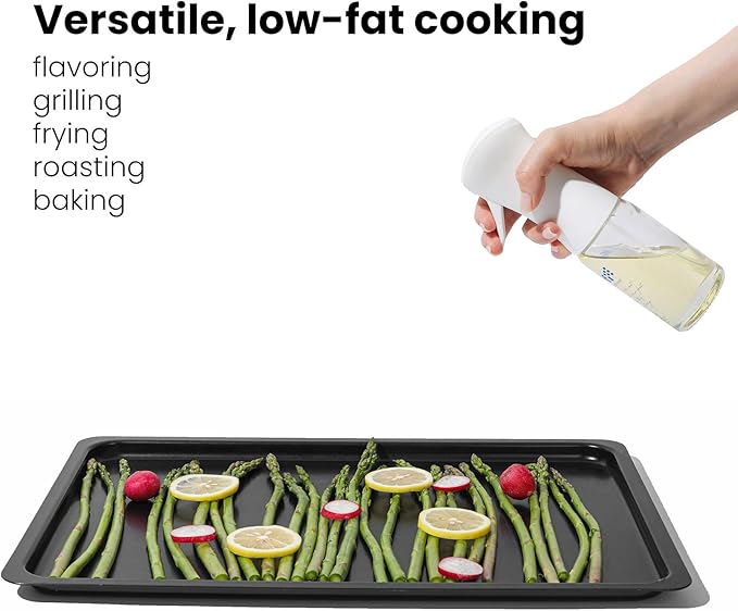 Mistifi Oil Sprayer 150ml glass bottle. Upgraded Version.Fine Mist Spray Bottle for Air Fryer, Olive Oil, Avocado Oil, Healthy Nonstick Frying, Commercial & Home Kitchen Use (Classic PS630)