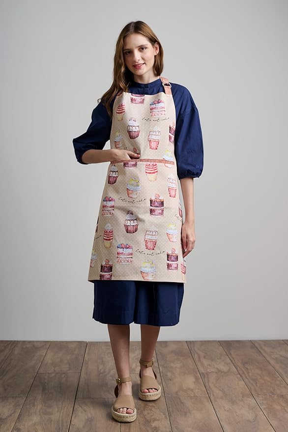 Maison d' Hermine 100% Cotton Apron for women with Pocket Kitchen Chef Apron for Men Cooking Mothers Day Gifts