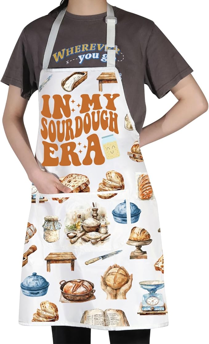 JNIAP Bread Baking Apron Bread Baker Aprons i Loaf Sourdough Baking Mom Gifts Baking Master Apron