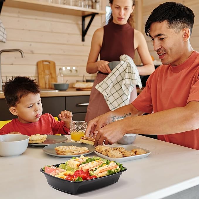 Glotoch Meal Prep Containers 1-Compartment with Lids 300 Pack 32oz, Disposable Plastic Food Storage Containers, Takeout & Restaurant, BPA-Free, Stackable, Microwave/Freezer/Dishwasher Safe