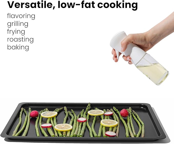 Mistifi oil spray Fine Mist Spray Bottle for Air Fryer,Healthy Nonstick Frying,Food Grade Premium Spray Bottle with Portion Control for Salad, Frying, BBQ Kitchen Use (150ml Glass bottle 637)
