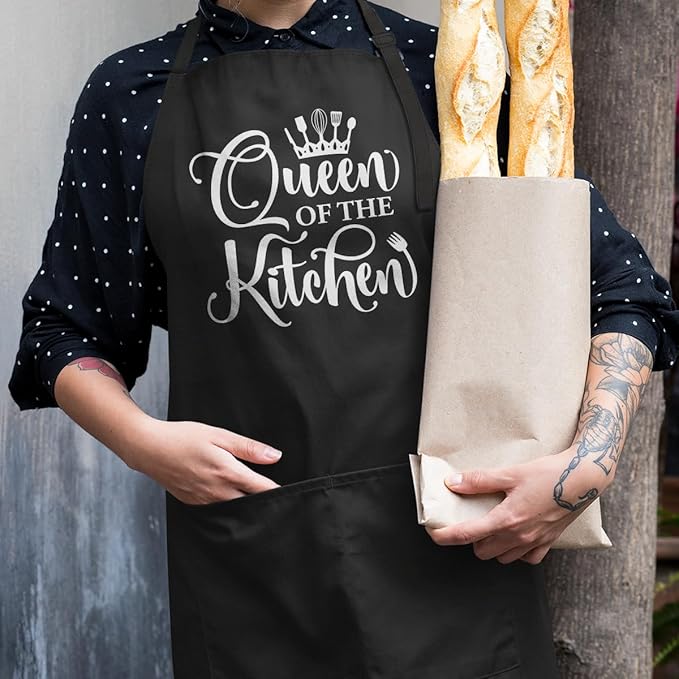SANDJEST Men's Aprons with Pockets - Funny Aprons for Men BBQ, Kitchen, Cooking - Gifts for Birthday, Birthday