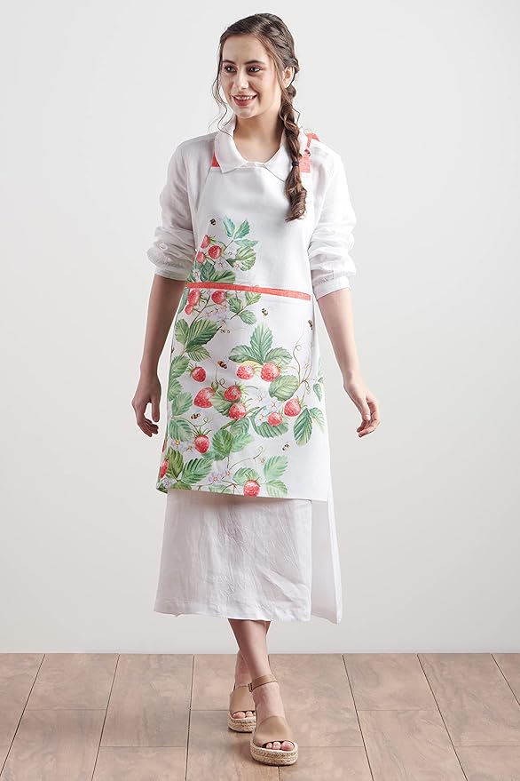 Maison d' Hermine 100% Cotton Apron for women with Pocket Kitchen Chef Apron for Men Cooking Mothers Day Gifts