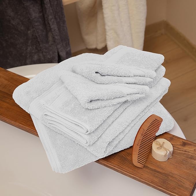 Classic Turkish Towels CTT - Premium Washcloths 12 Pack Set, 100% Turkish Cotton, Highly Absorbent & Quick Dry, Face Towels Wash Cloths for Hotel, Spa & Gym | 12"x12" (White)