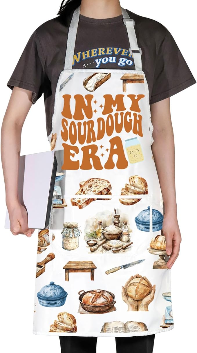 JNIAP Bread Baking Apron Bread Baker Aprons i Loaf Sourdough Baking Mom Gifts Baking Master Apron