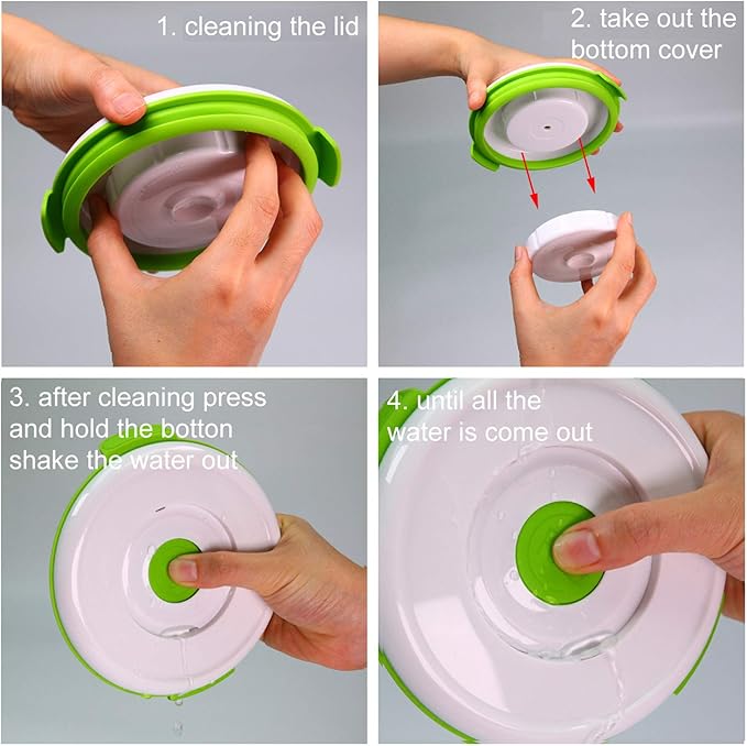 FOSA 1 x 2850ml Large Food Containers with Click-Button Vacuum Seal, Compatible Vacuum Food Storage System