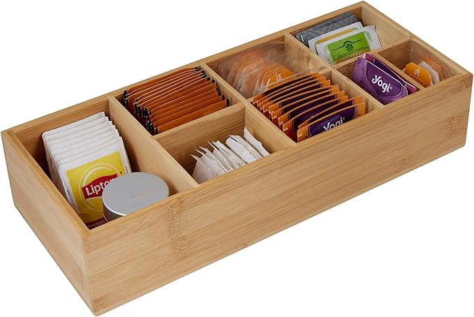 Kitchen Details 8 Compartment Bamboo Caddy