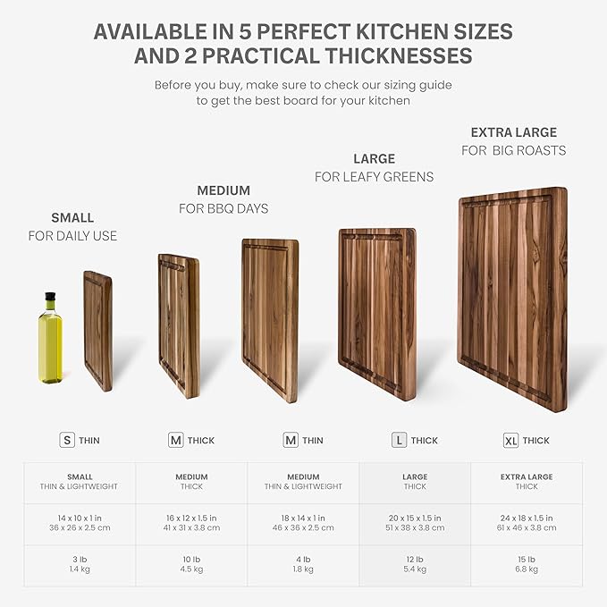 Teakhaus Cutting Board - Large (L) Wood Cutting Board with Juice Groove - Holiday Gift Ideas for Men and Women - Gift-Ready, Reversible, Edge Grain Wood, Knife Friendly - FSC Certified