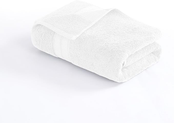 Modern Threads - Spun Loft 6-Piece 100% Combed Cotton Towel Set - Bath Towels, Hand Towels, & Washcloths - Super Absorbent & Quick Dry - 600 GSM - Soft & Plush, White