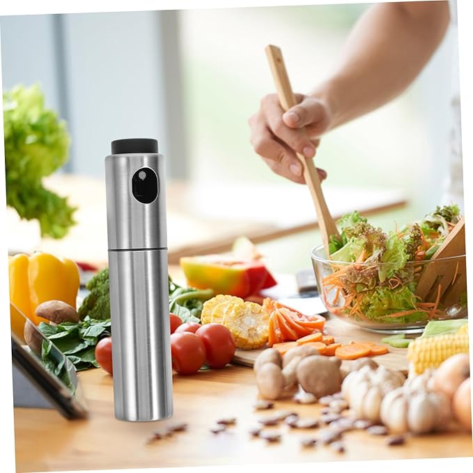 Zerodeko 1pc Stainless Steel Oil Sprayer for Cooking Bbq and Outdoor Activities Portable and Lightweight Multi-purpose Oil Bottle for Vinegar and More