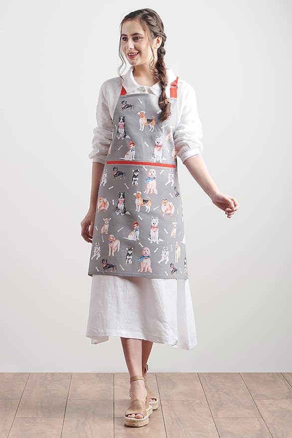 Maison d' Hermine 100% Cotton Apron for women with Pocket Kitchen Chef Apron for Men Cooking Mothers Day Gifts