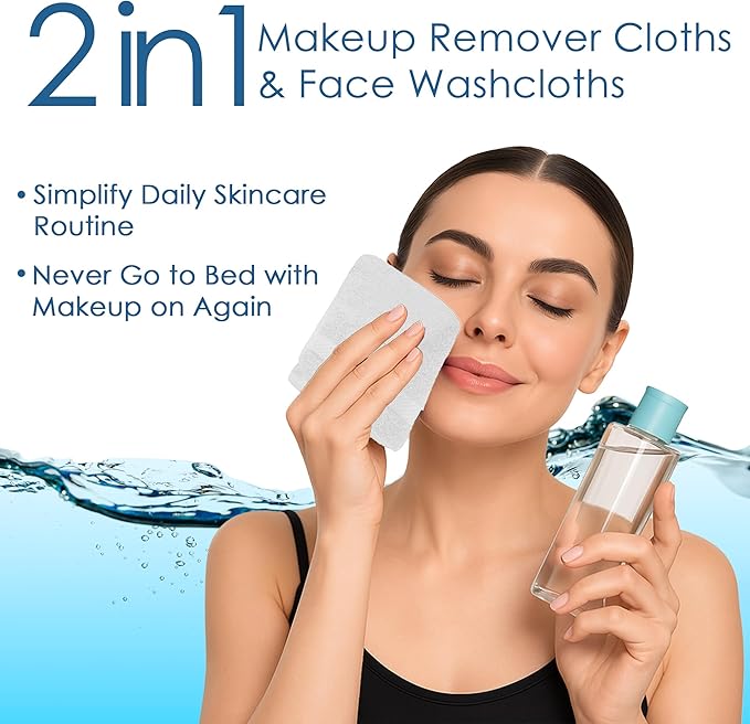 DAN RIVER 12-Pack Premium 100% Cotton White Face Towels for Bathroom - Reusable Face Wash Cloths for Showering 12 X 12 Inches - 550 GSM Super Soft & Absorbent Luxury WashCloths for Body, Spa & Gym