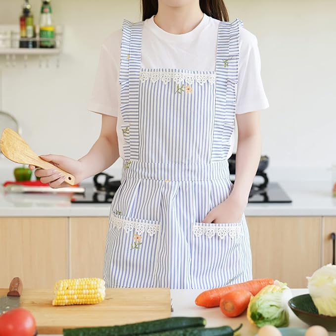 Funny Aprons for Women with Pockets, Kitchen Cooking Grilling Bbq Cute Chef Apron, Mothers Day Birthday Gifts for Women