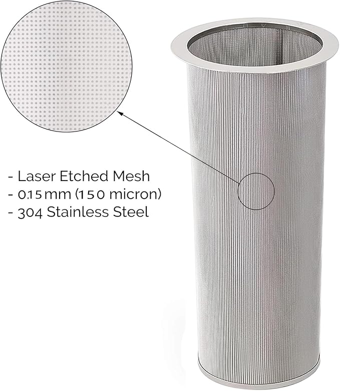 Cold Brew Coffee Filter for 1 Gallon Mason Jars, Made with Stainless Steel, Fine Mesh Filter for Large Batch Cold Brewing, 1 Gallon Mason Jar Filter Crafted to Make Iced Coffee & Tea and Sun