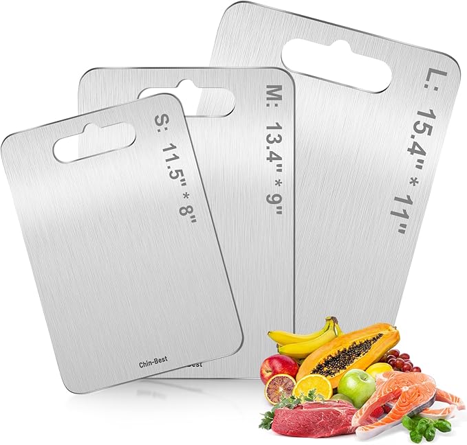 Cutting Board, Stainless Steel Cutting Board for kitchen, Meat,Fruit, Vegetables, S 11.5" * 8"