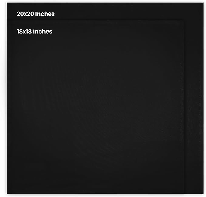 Utopia Kitchen Black Cloth Napkins [24 Pack, 18x18 Inch] Absorbent Cotton Blend Washable and Reusable for Dinner, Restaurant, Lunch, Wedding and Hotel