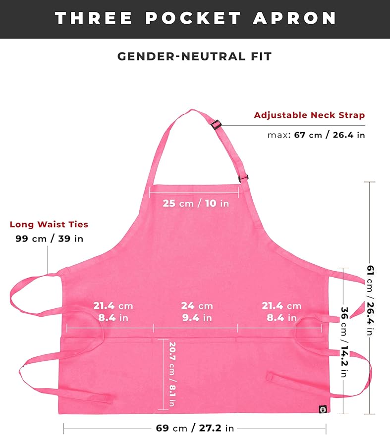 Chef Works Unisex Three Pocket Apron