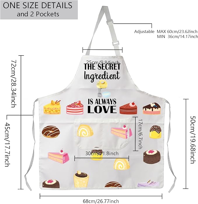 MBMSO Baking Apron the Secret Ingredient is Always Love Apron Baker Gifts Baking Cooking Gifts for Bake Lover Kitchen Apron
