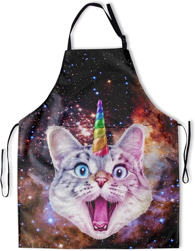 Funny Apron Polyester Grooming Aprons with Pocket for Cooking Kitchen Grilling Adults