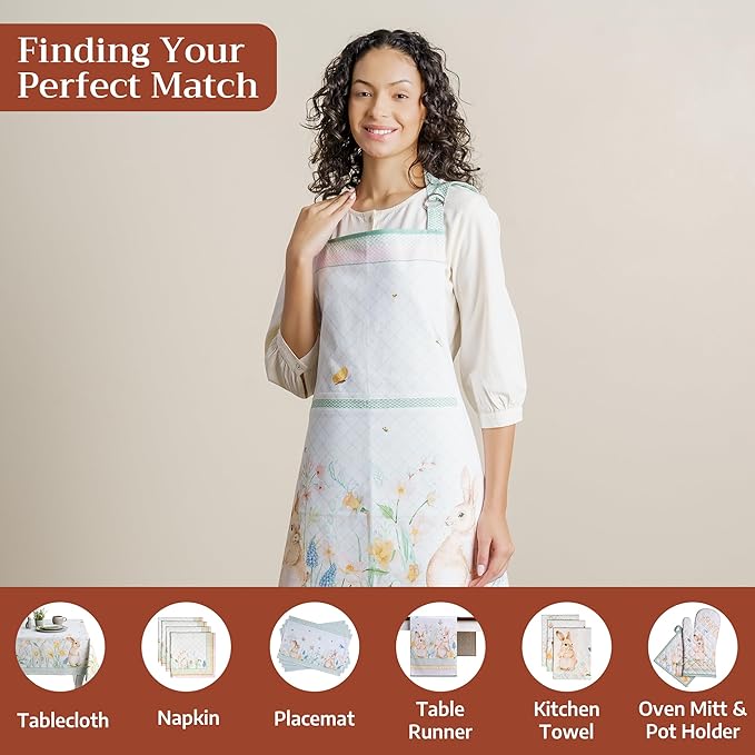 Maison d' Hermine 100% Cotton Apron for women with Pocket Kitchen Chef Apron for Men Cooking Mothers Day Gifts