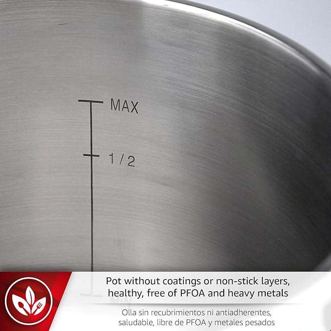 MAGEFESA Star 8.4-Quart Stainless Steel Pressure Cooker, Works on All Stovetops (Induction Compatible), Safety Lock & 8 PSI Cooking