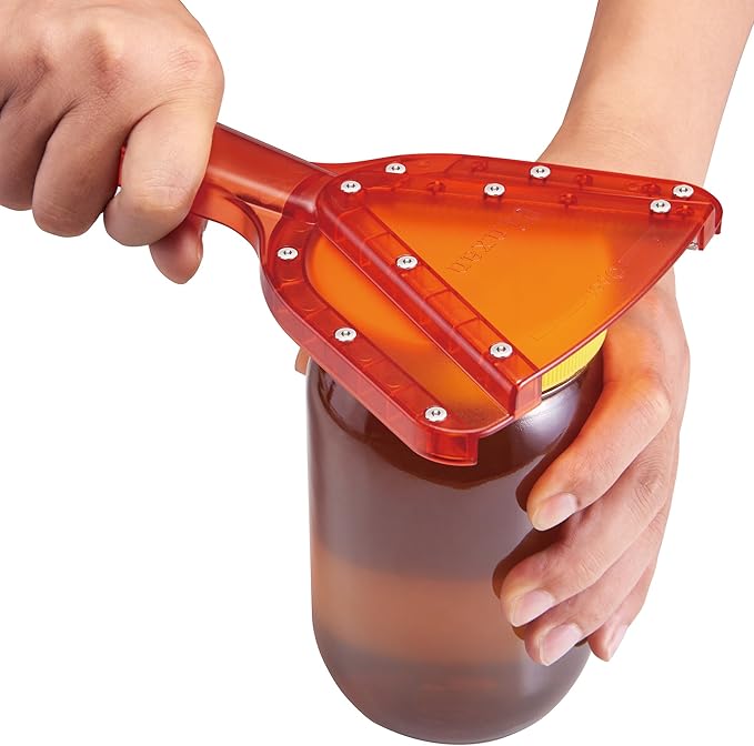 Uinxan Jar Opener for Weak Hand & Seniors with Arthritis,Easy Twist Off Bottle Caps,Patent | Unique Kitchen Gadgets,Handheld Lid Top Open for Elderly/Women/Men (Transparent)