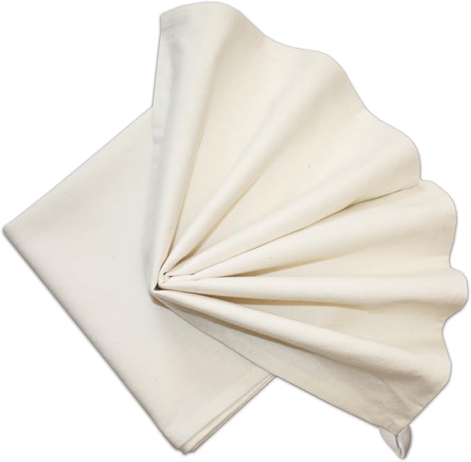 Aunt Martha's Stitch 'Em Up Hemmed Kitchen Towels, 18 by 28-Inch, Natural, 2-Pack