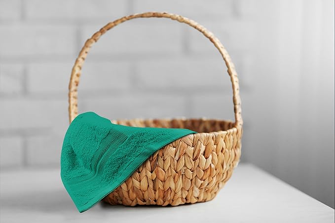 Premium Hand Towels Pack of 6 (16" x 30”) 100% Combed Ring Spun Cotton | Highly Absorbent Hand Towels Set | Ultra Soft for Home, Gym & Spa (Sea Green)