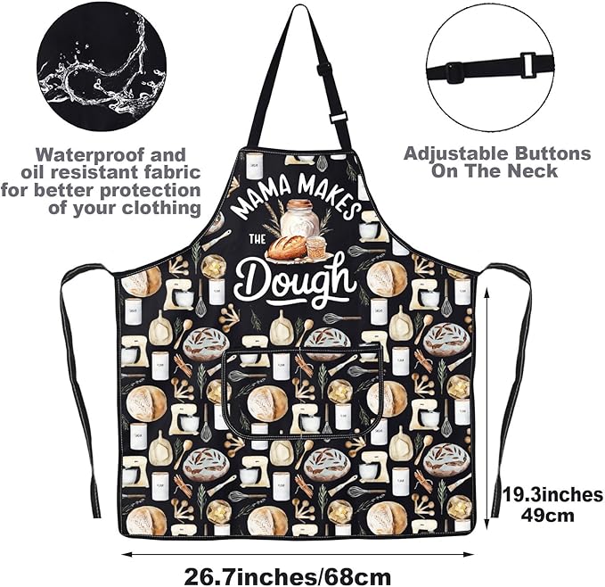 JNIAP Bread Baking Apron Bread Baker Aprons i Loaf Sourdough Baking Mom Gifts Baking Master Apron
