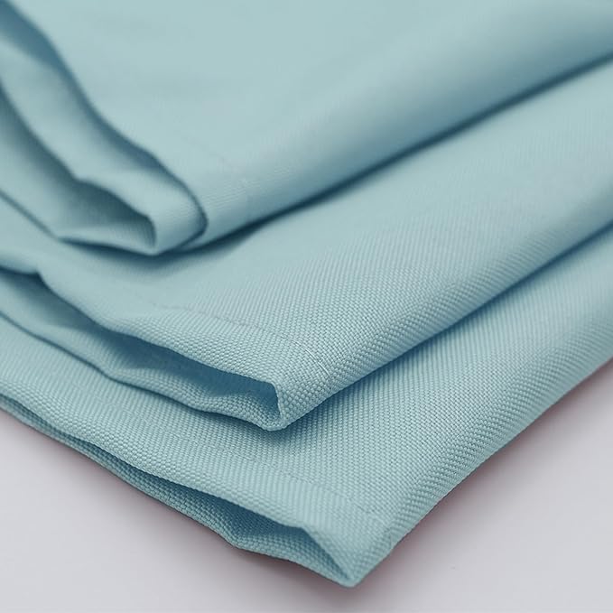 Your Chair Covers - 10 Pack 20 Inch Dusty Blue Cloth Polyester Napkins – Washable Dinner Fabric Napkins with Hemmed Edges for Weddings, Restaurants & Special Events