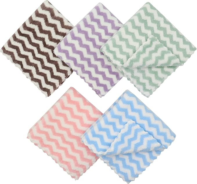 Microfiber Cleaning Cloth Lint Free Cleaning Rags, 10 Pack Fast Drying Dish Rags for Cleaning, Super Absorbent Kitchen Dish Cloths for Wash Dishes,12 in x 12 in, Mix Color